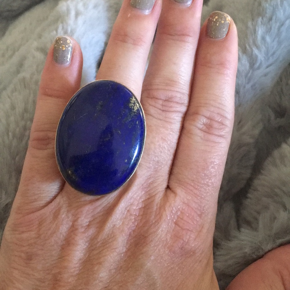 Sterling silver ring With lapis